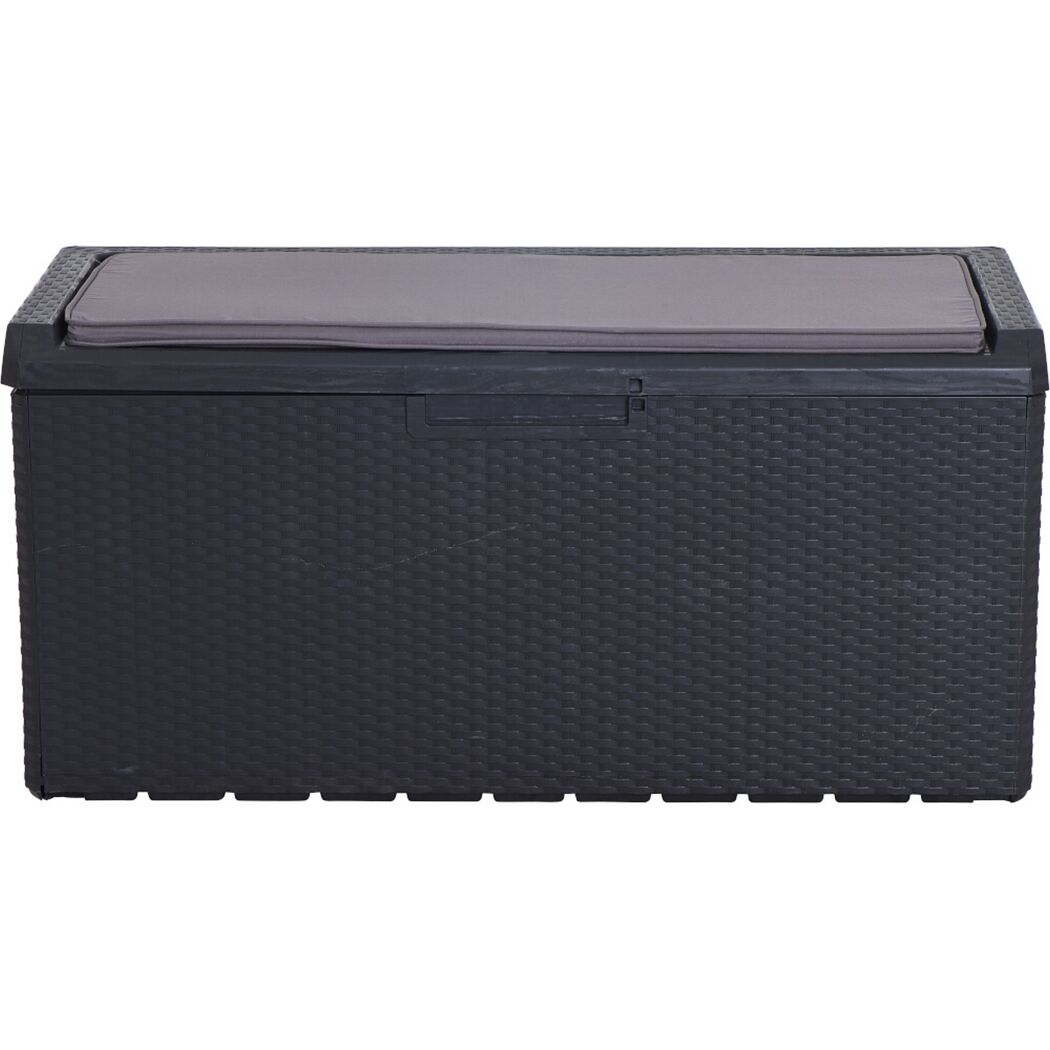 Kissenbox 'Portonovo' Kunststoff anthrazit 123,7 x 61 x 58,7 cm