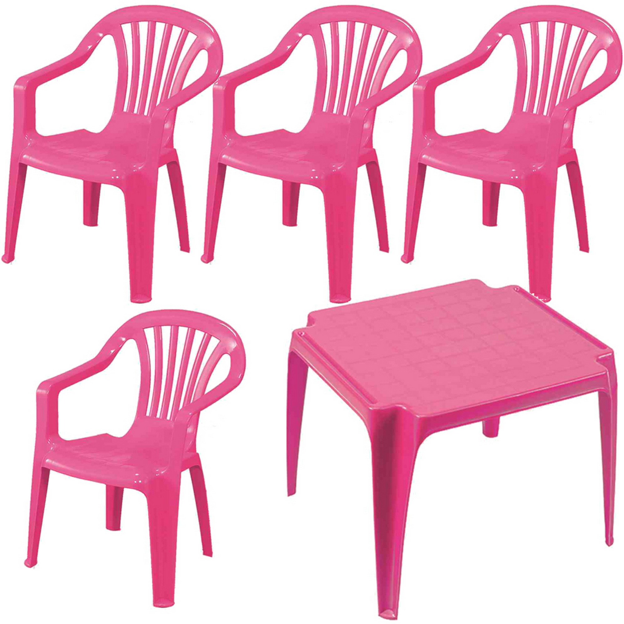 Gartenmöbel-Set für Kinder 'Progarden' pink 5-teilig