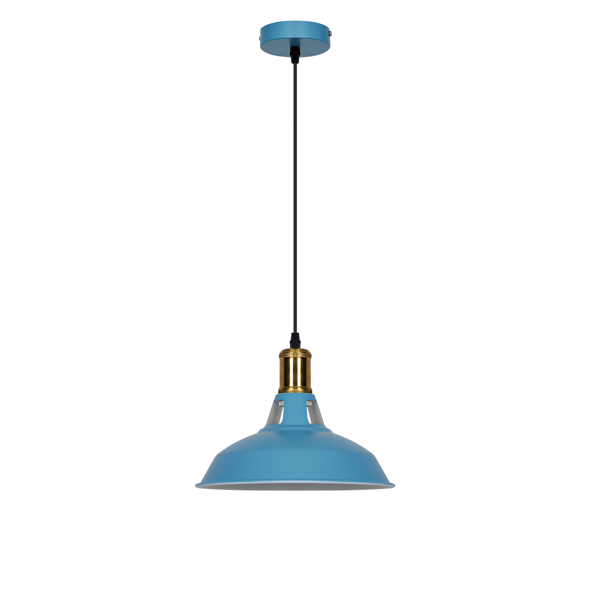 Pendelleuchte 'Eliana' Metall blau Ø 27 cm