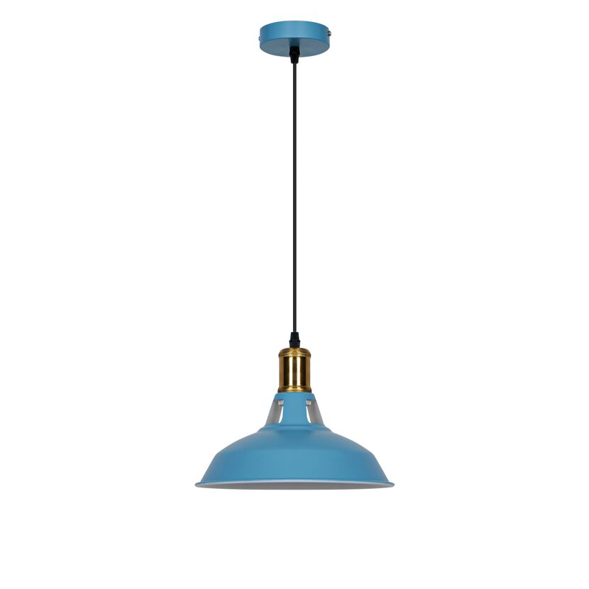 Pendelleuchte 'Eliana' Metall blau Ø 27 cm