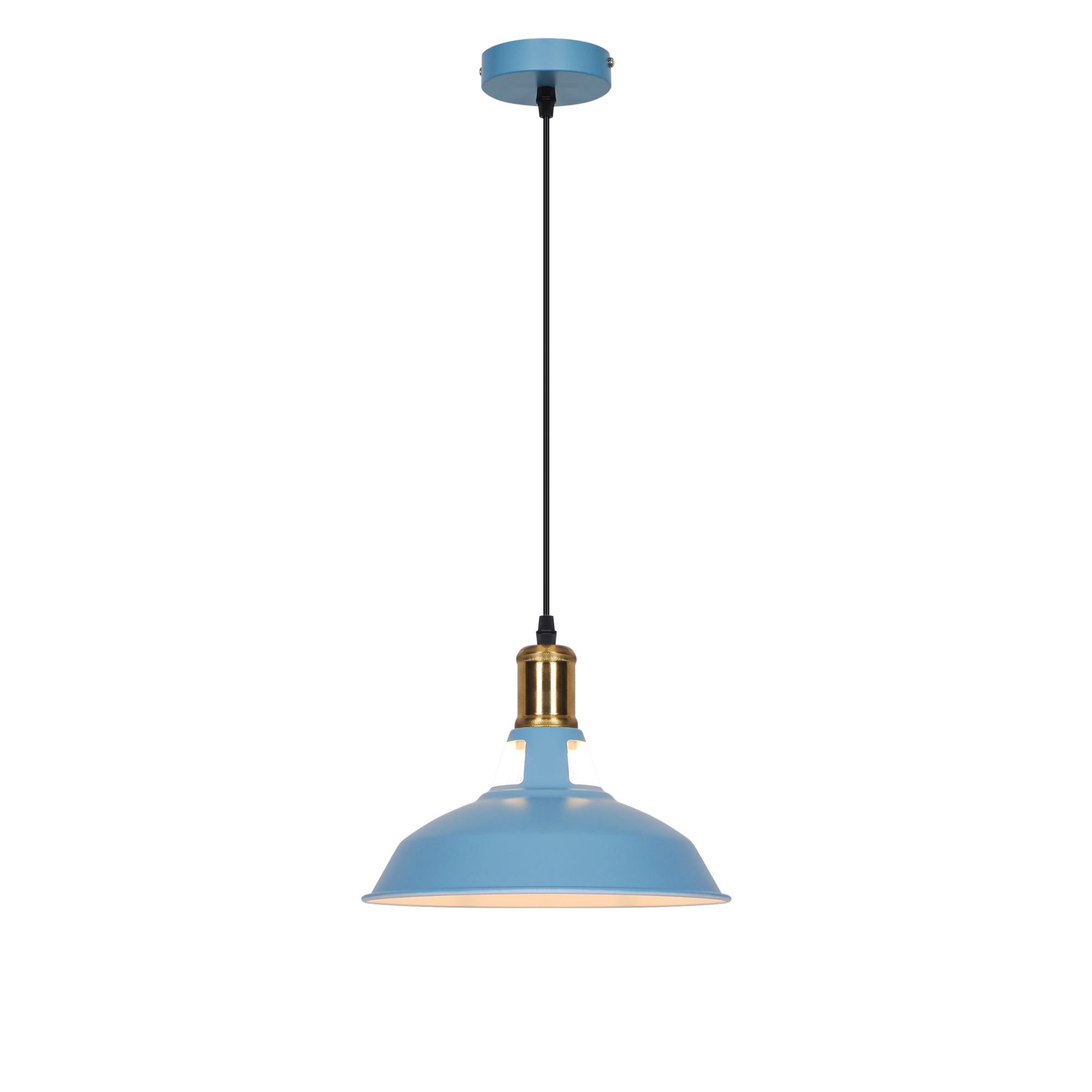 Pendelleuchte 'Eliana' Metall blau Ø 27 cm