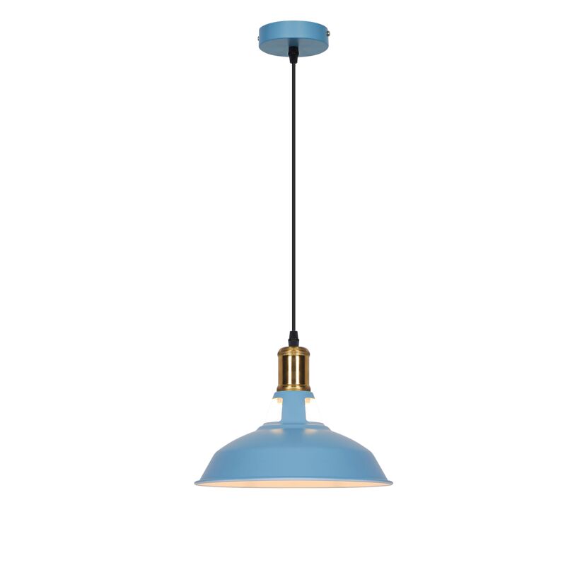 Pendelleuchte 'Eliana' Metall blau Ø 27 cm
