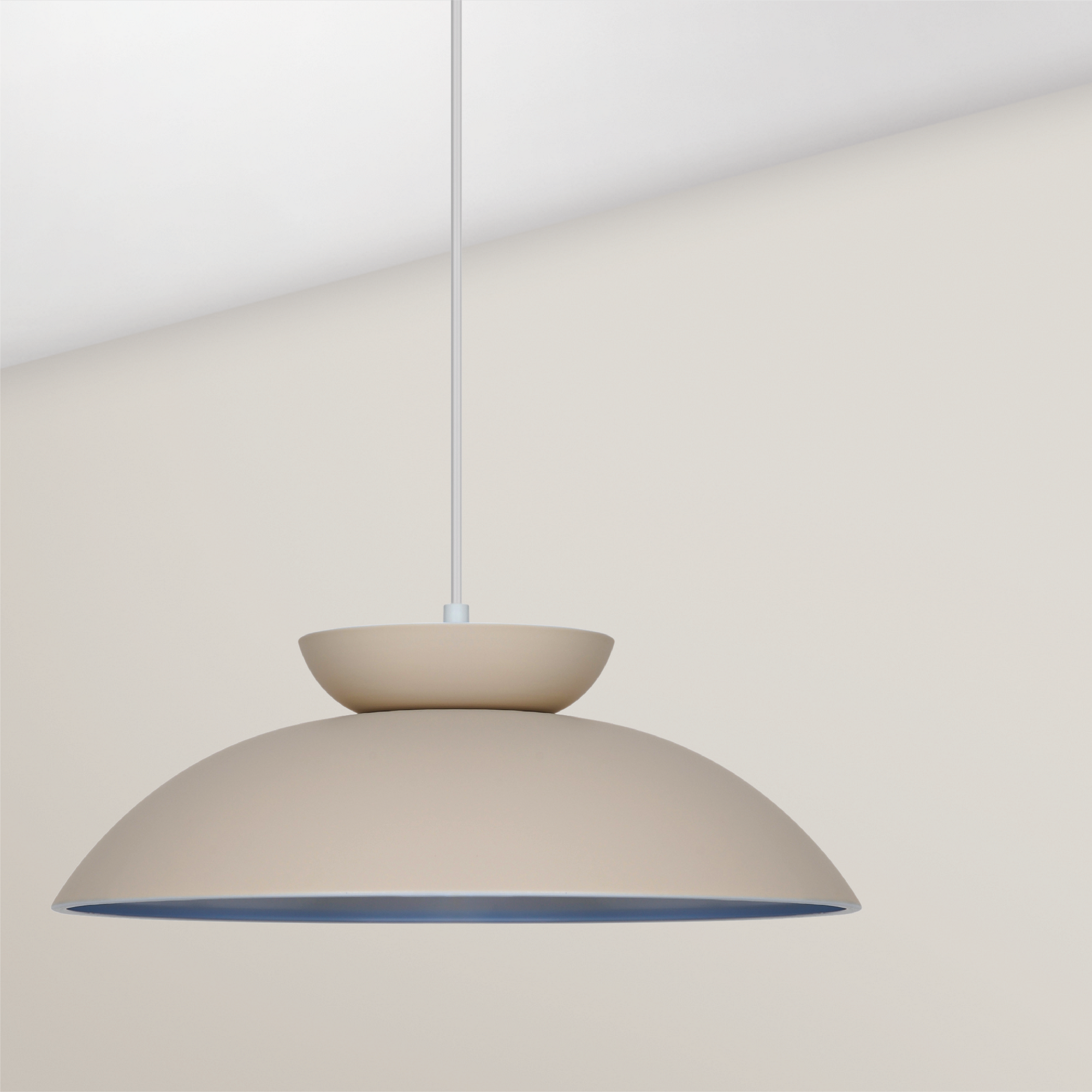 Pendelleuchte 'Pia' Metall beige Ø 36 cm