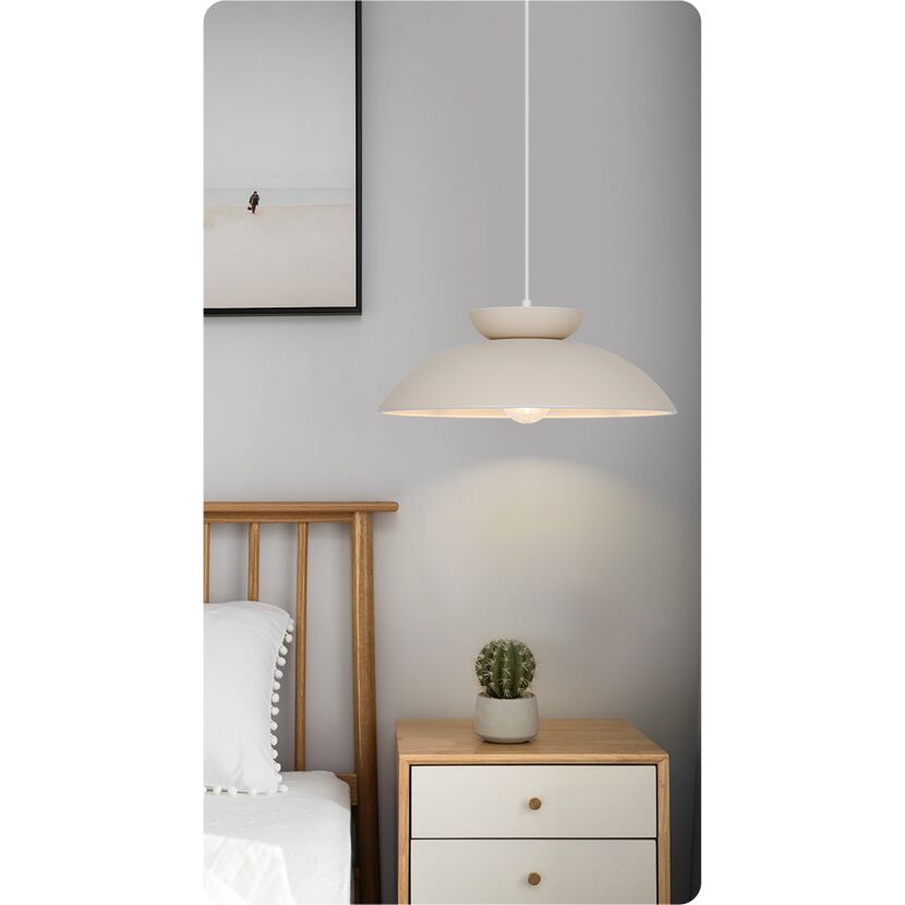 Pendelleuchte 'Pia' Metall beige Ø 36 cm