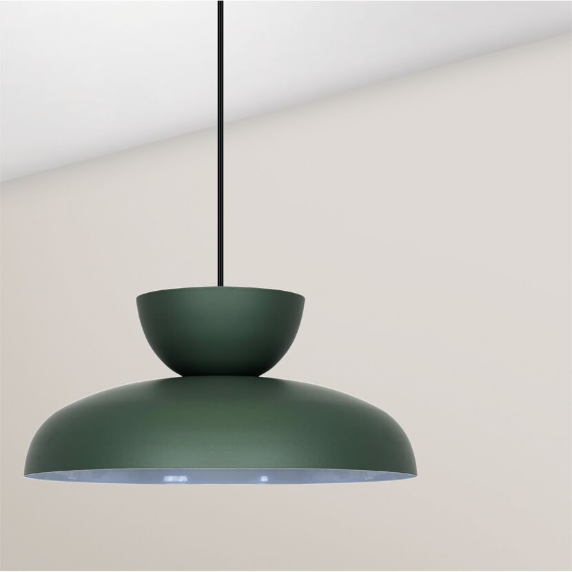 Pendelleuchte 'Pia' Metall grün Ø 29 cm