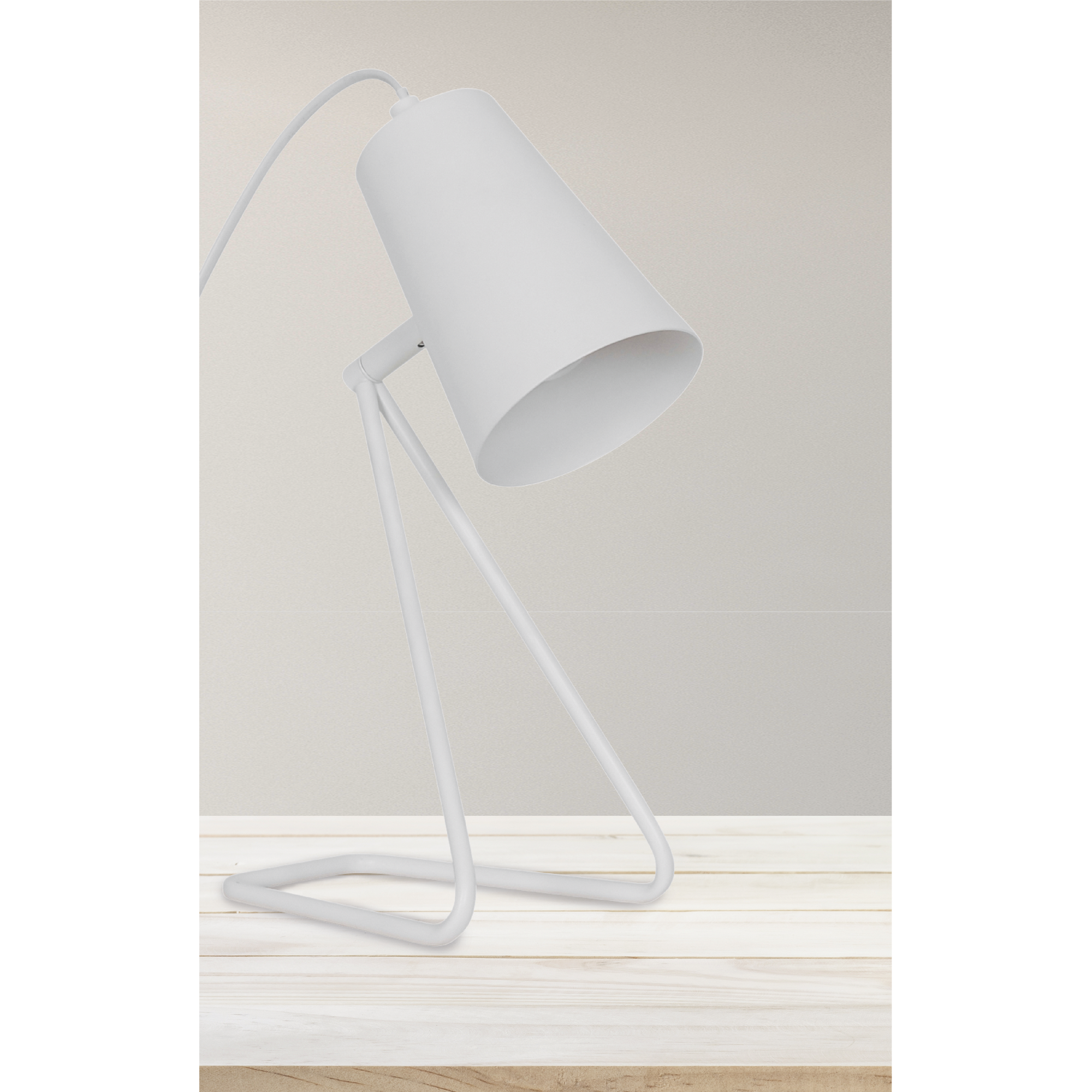 Tischleuchte 'Malte' weiß E14, 31 cm