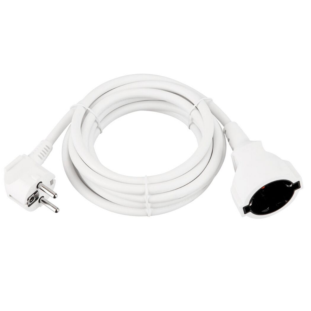 Verlängerungskabel H05VV-F 3G1,5 weiß 3 m