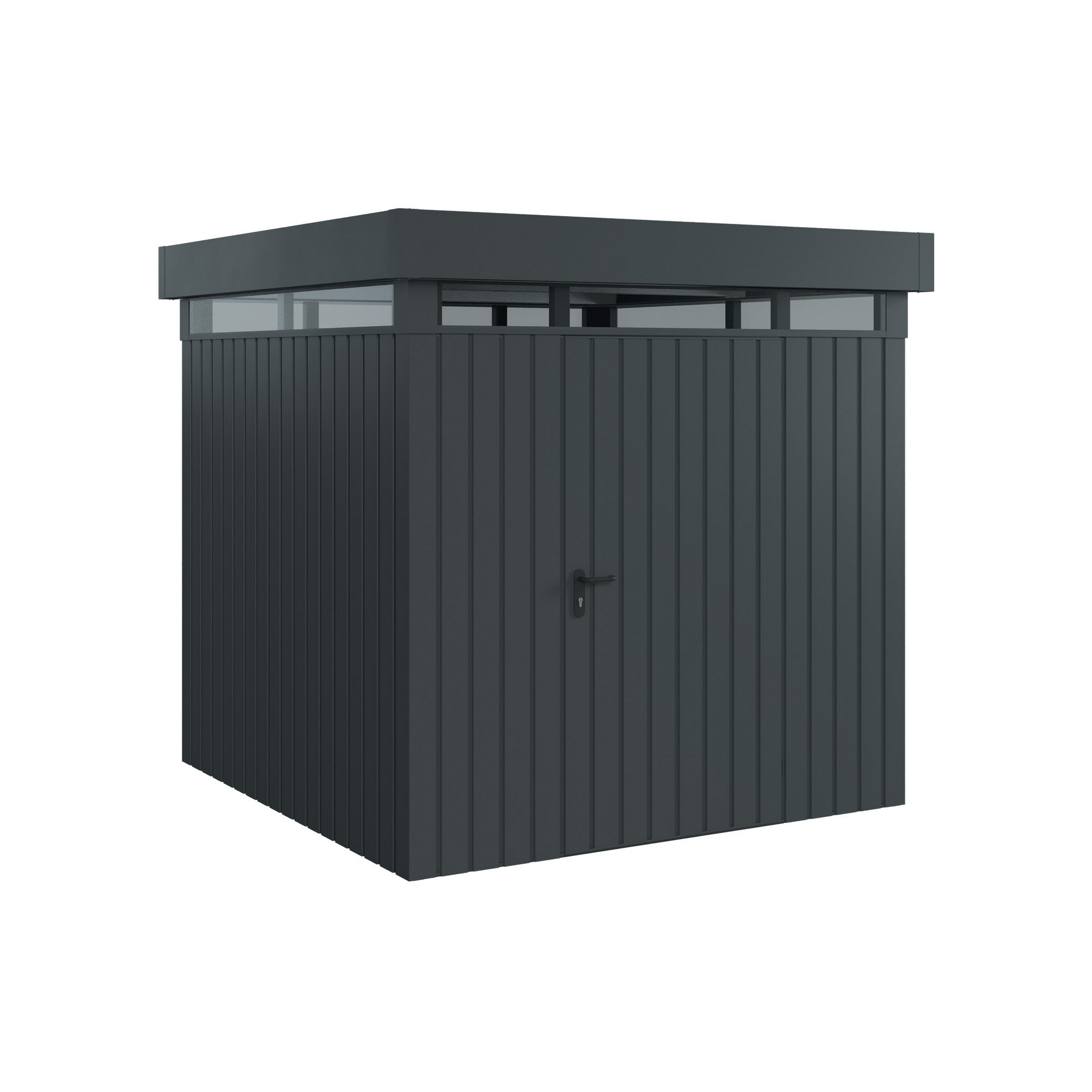 Gerätehaus 'Euroline EFD5 Trend' anthrazitgrau 229 x 229 x 218 cm, Einzeltür, Lichtband
