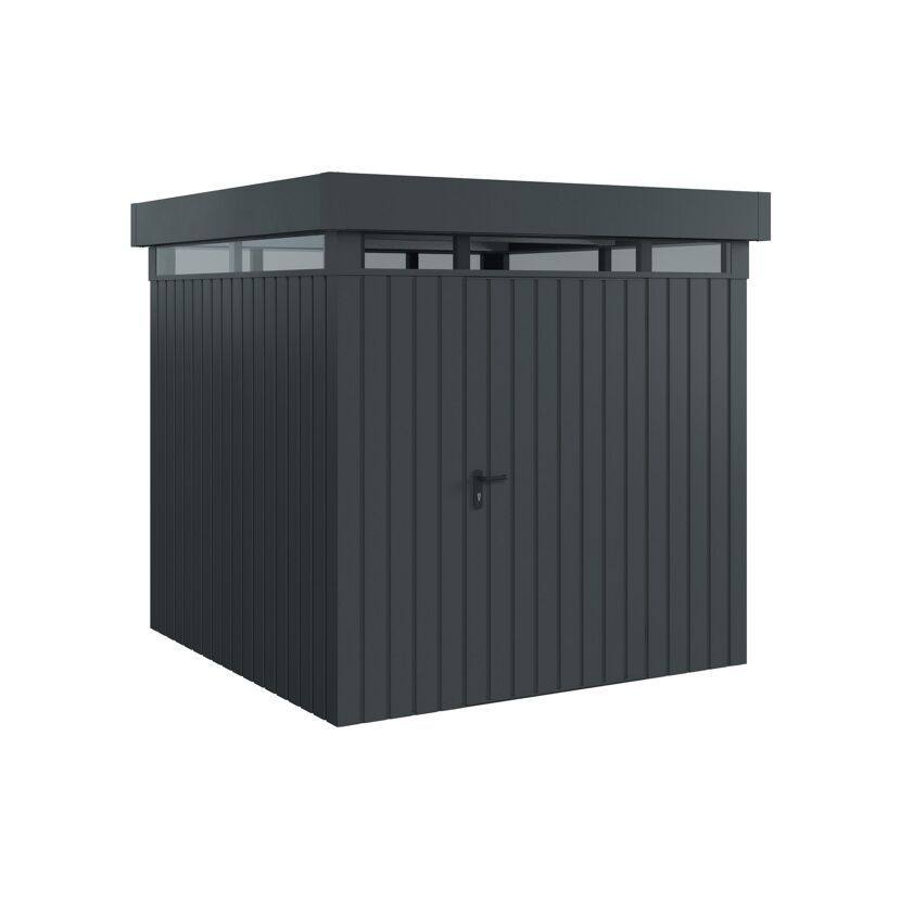 Gerätehaus 'Euroline EFD5 Trend' anthrazitgrau 229 x 229 x 218 cm, Einzeltür, Lichtband