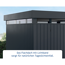 Gerätehaus 'Euroline EFD5 Trend' anthrazitgrau 229 x 229 x 218 cm, Einzeltür, Lichtband
