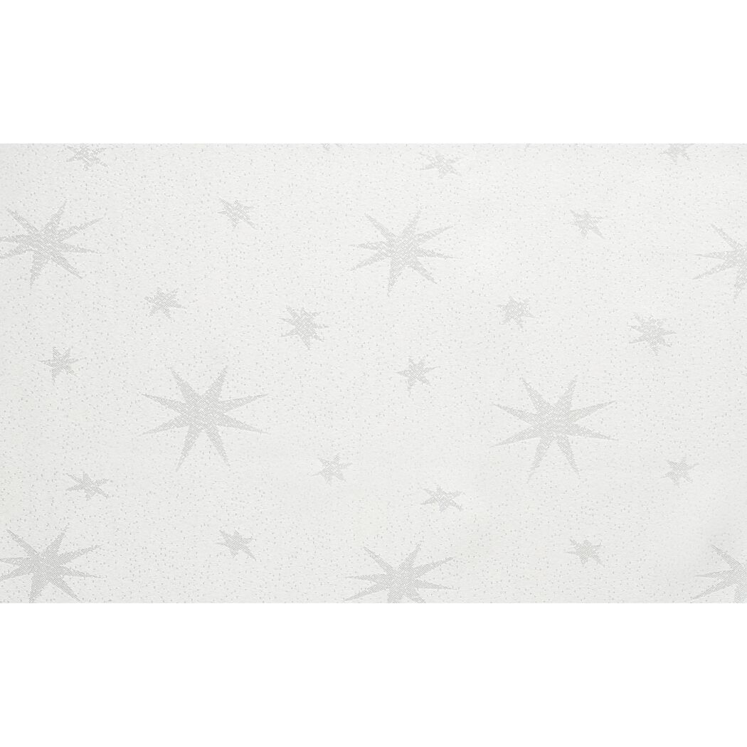 Mitteldecke 'Stellato' weiß/silber 80 x 80 cm