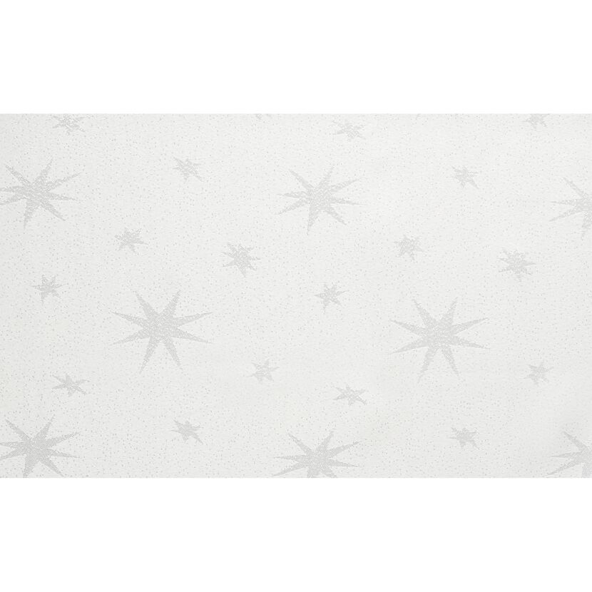 Tischdecke 'Stellato' weiß/silber 160 x 130 cm