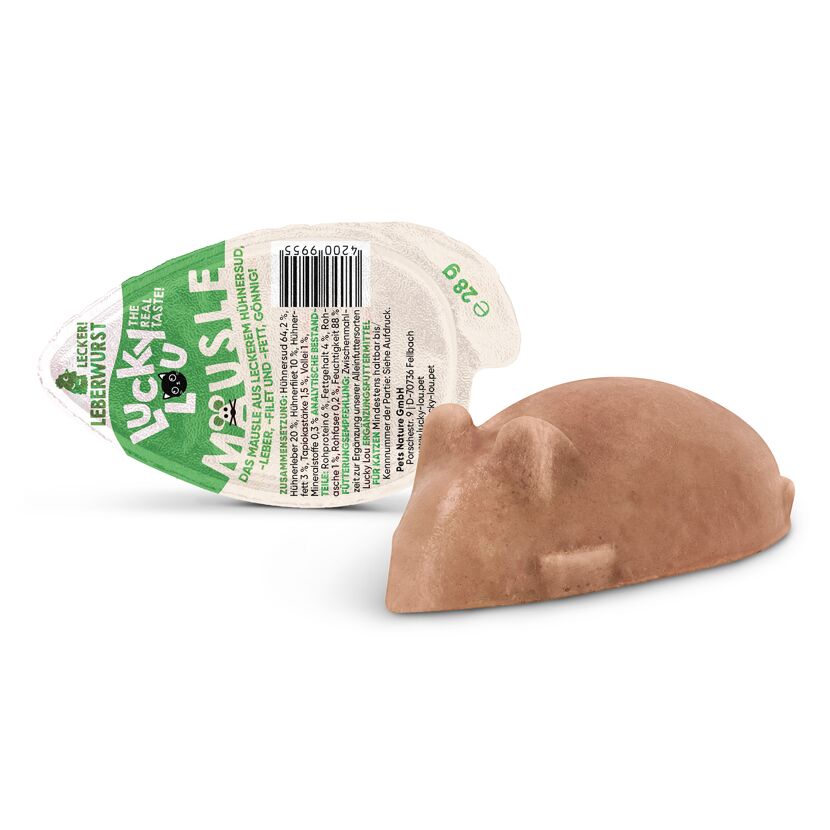 Katzenfutter Mäusle Leberwurst 28 g