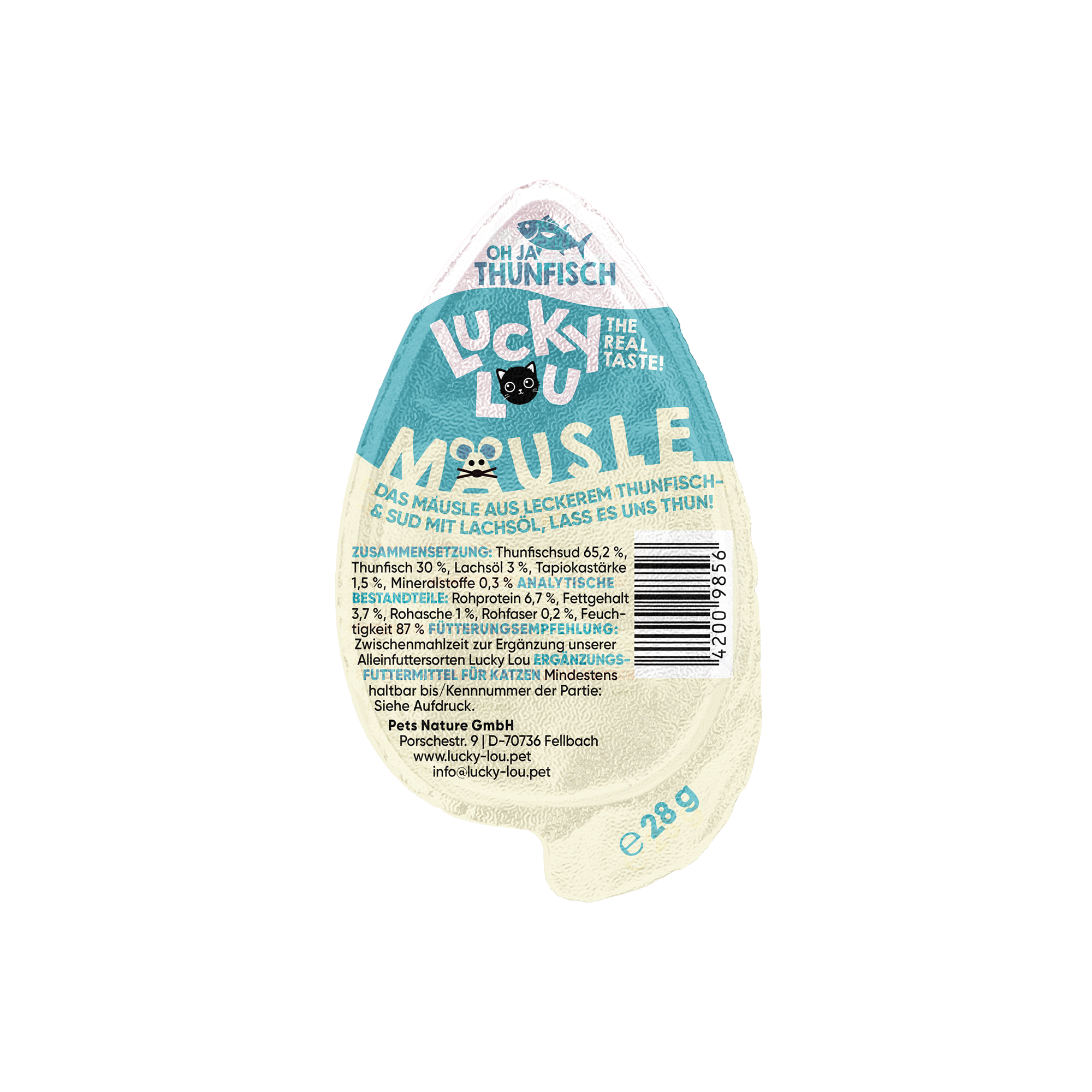 Katzenfutter Mäusle Thunfisch 28 g