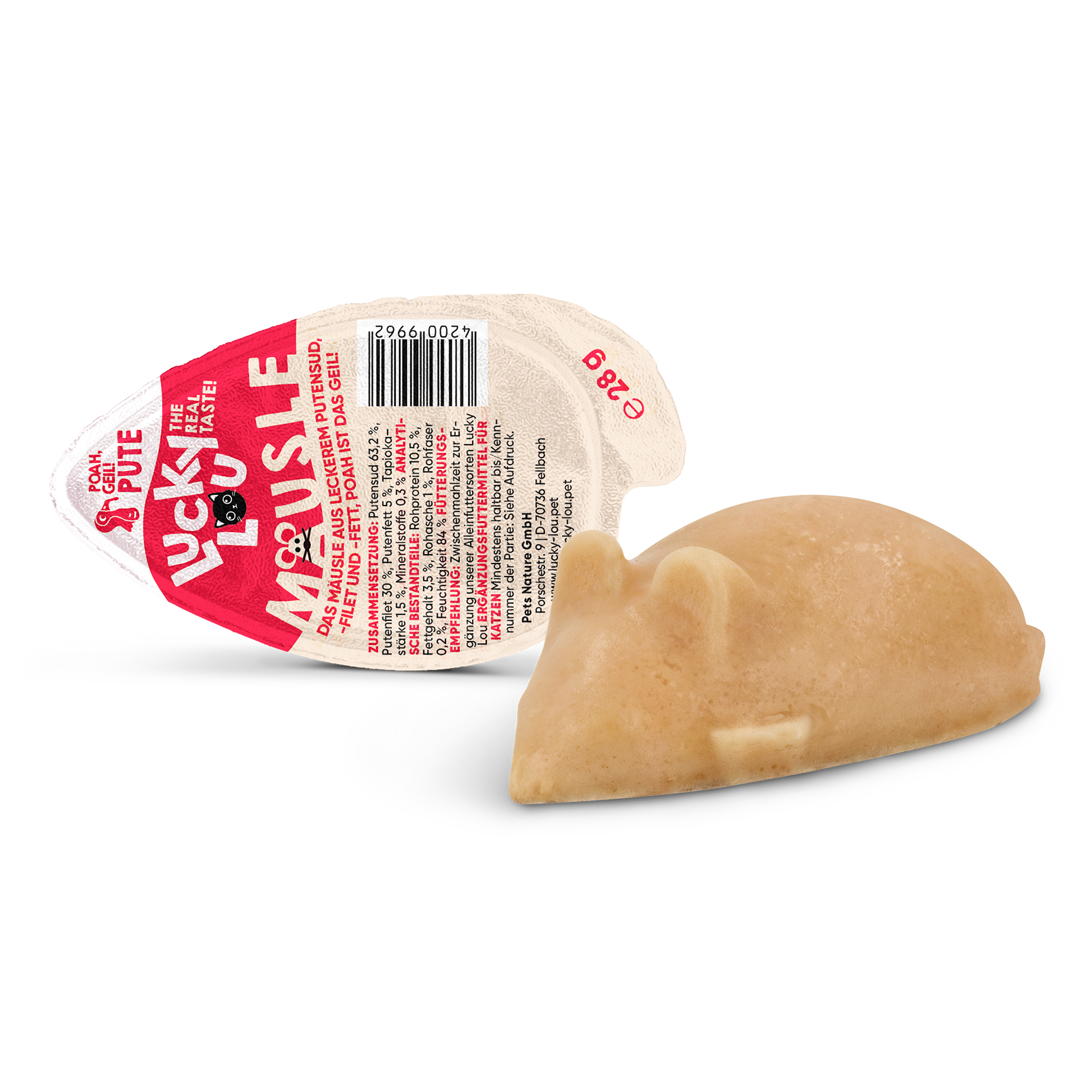 Katzenfutter Mäusle Pute 28 g