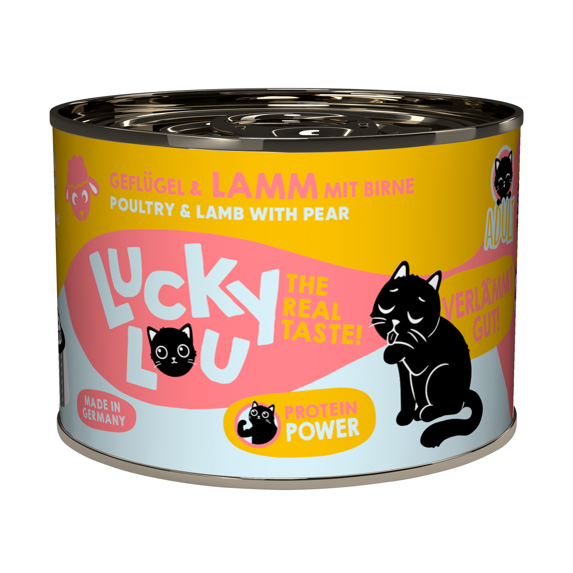 Katzenfutter Adult Geflügel, Lamm 200 g