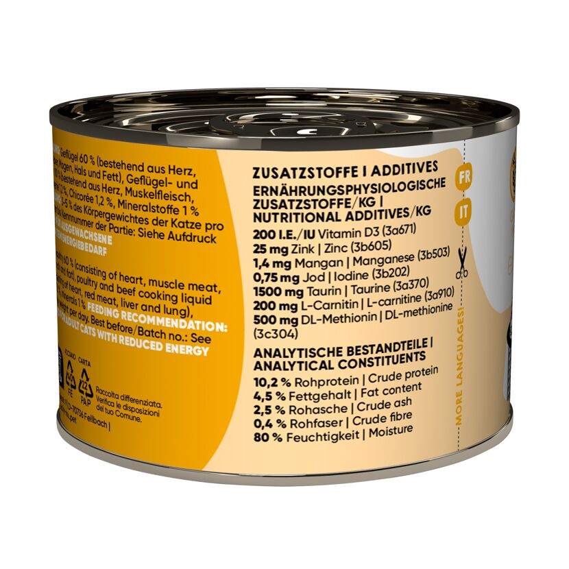 Katzenfutter Ster. Geflügel, Rind 200 g