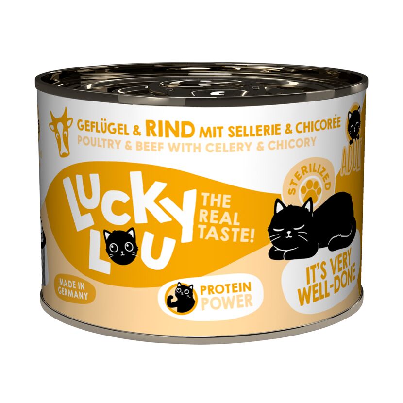 Katzenfutter Ster. Geflügel, Rind 200 g