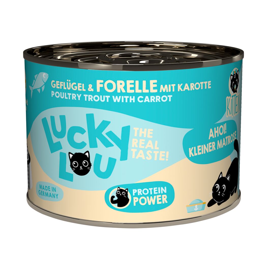 Katzenfutter Kitten Geflügel, Forelle 200 g