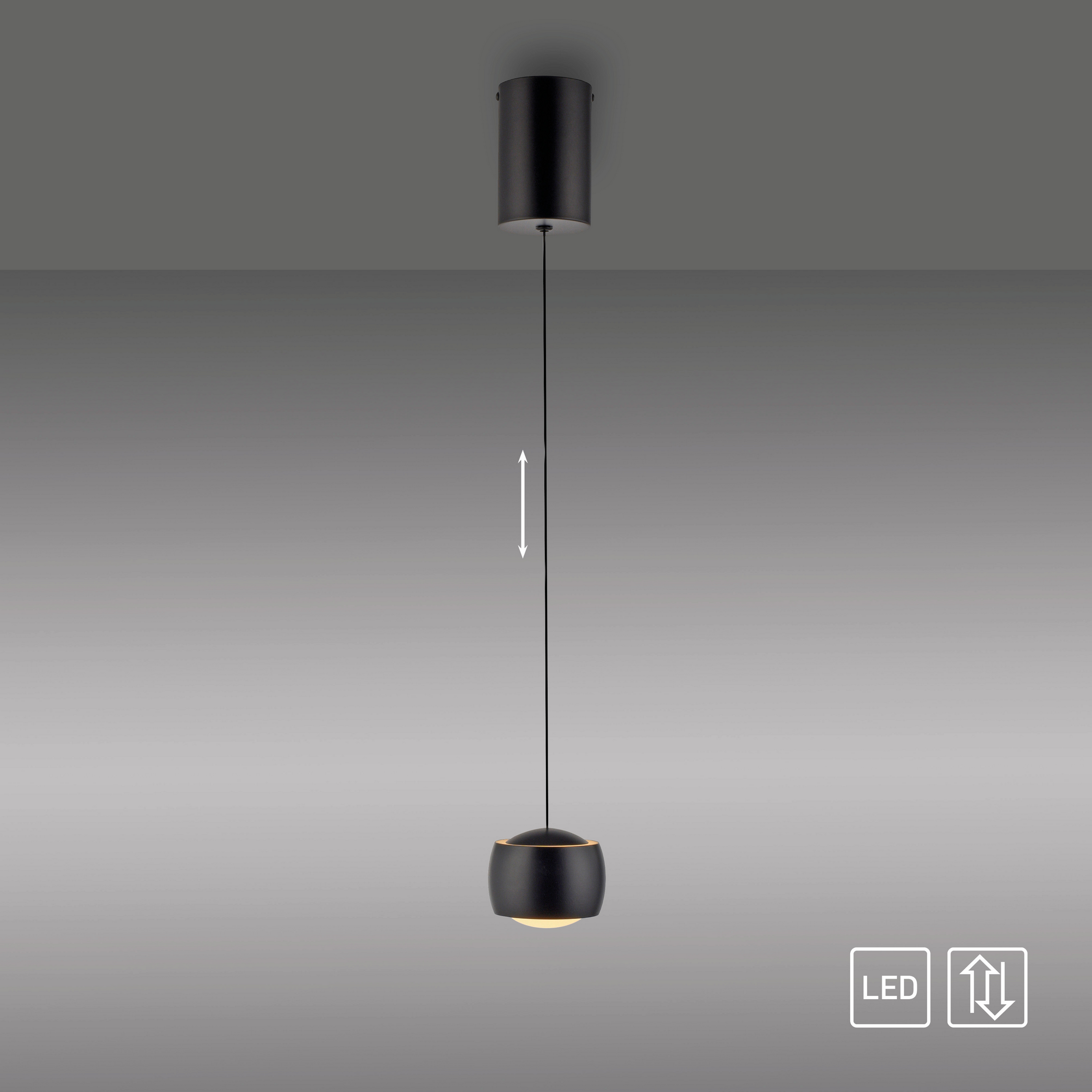 LED-Pendelleuchte 'Ballini' 1-flammig Ø 10 x 220 cm