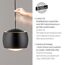 LED-Pendelleuchte 'Ballini' 3-flammig 60 x 220 cm