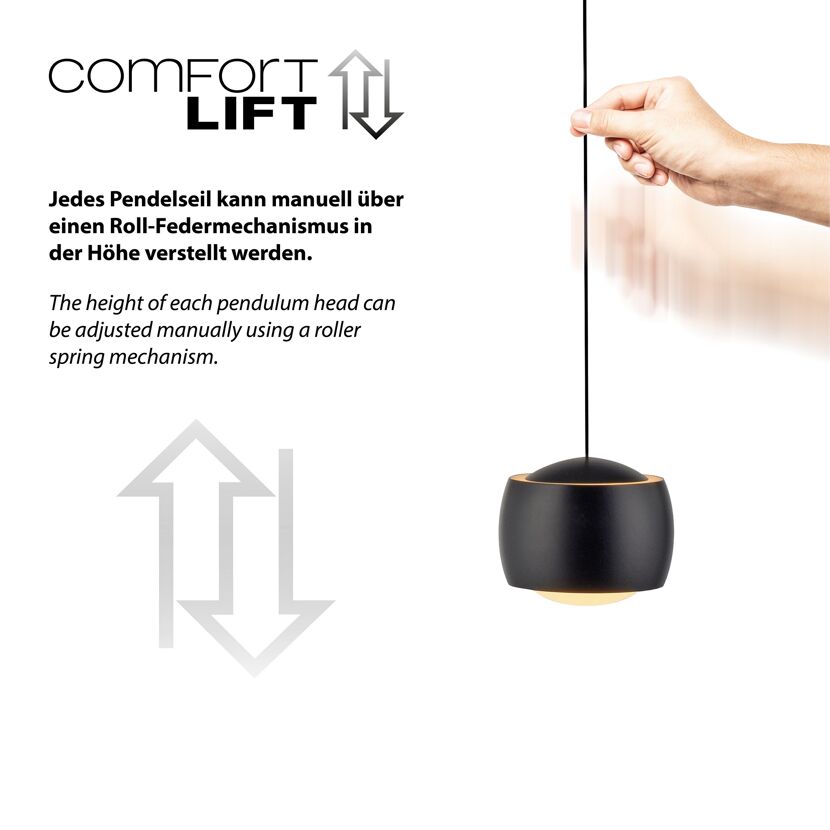LED-Pendelleuchte 'Ballini' 3-flammig 60 x 220 cm