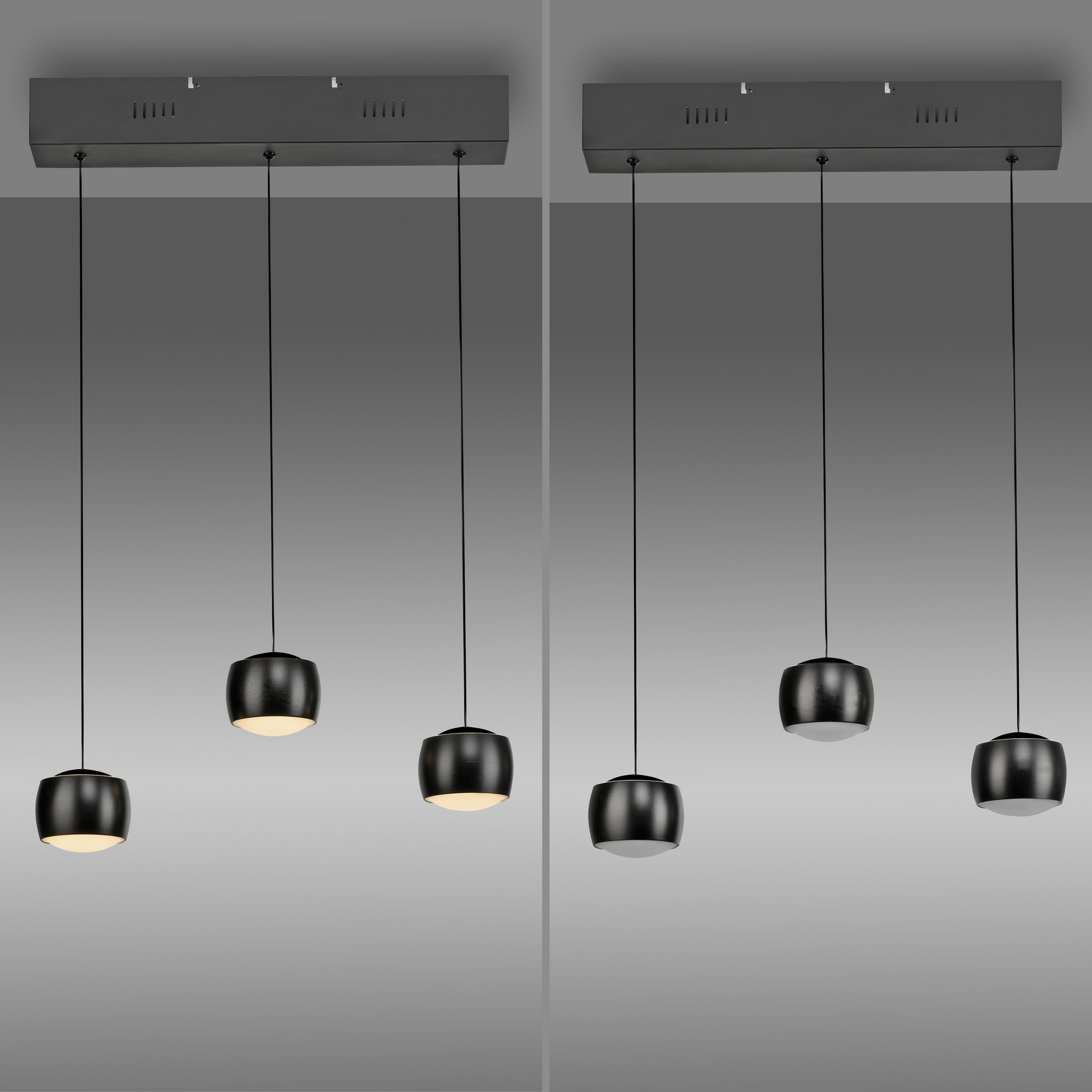 LED-Pendelleuchte 'Ballini' 3-flammig 60 x 220 cm