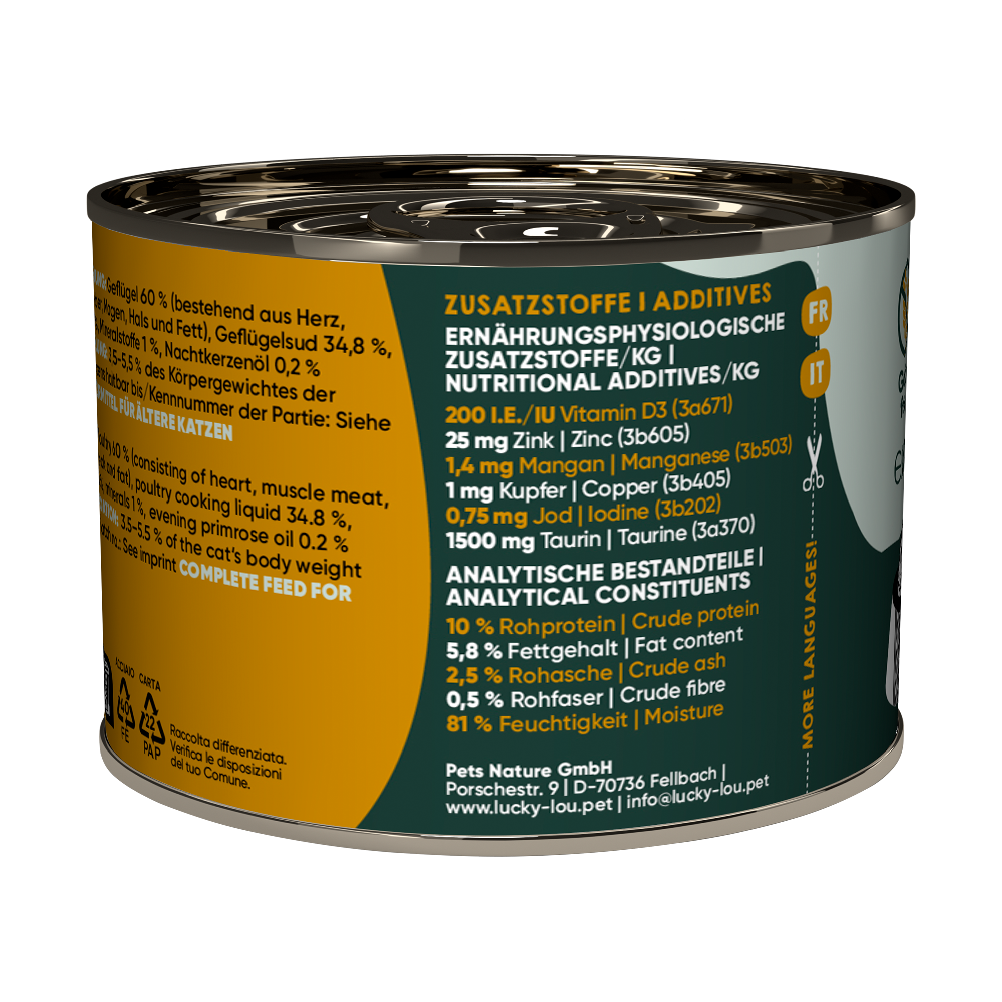 Katzenfutter Senior Geflügel 200 g