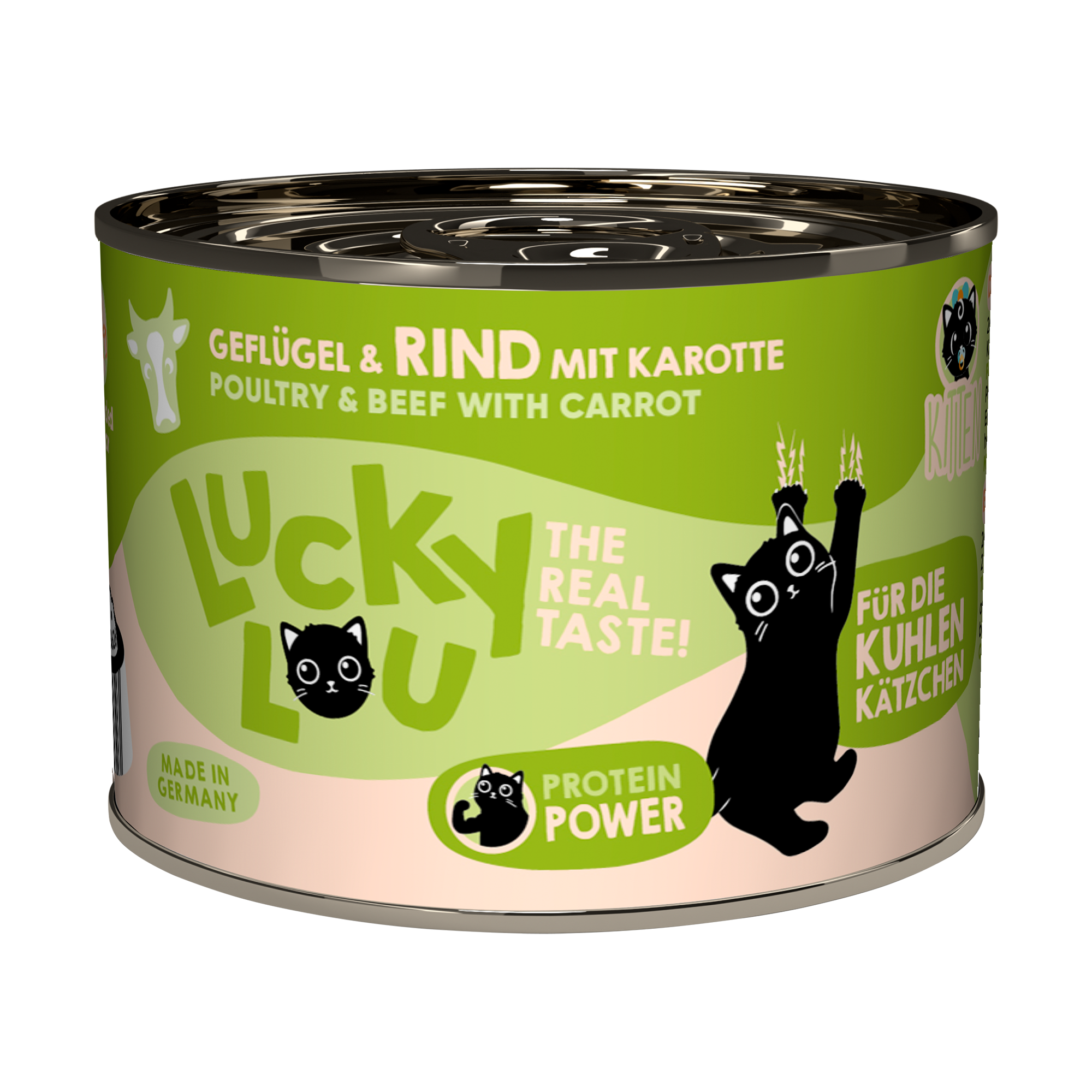 Katzenfutter Kitten Geflügel, Rind 200 g