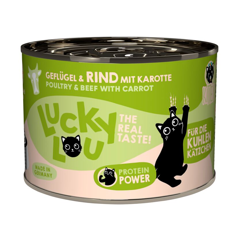 Katzenfutter Kitten Geflügel, Rind 200 g