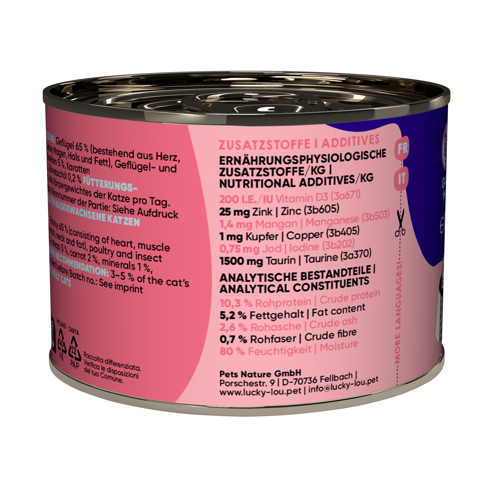 Katzenfutter Adult Geflügel, Insekten 200 g