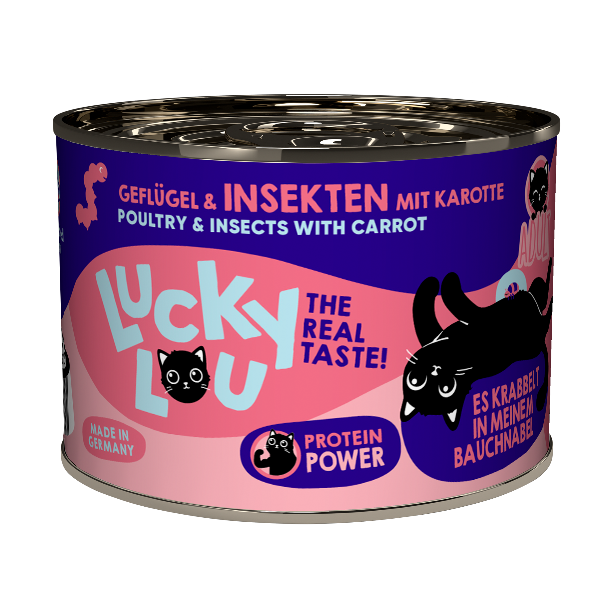 Katzenfutter Adult Geflügel, Insekten 200 g