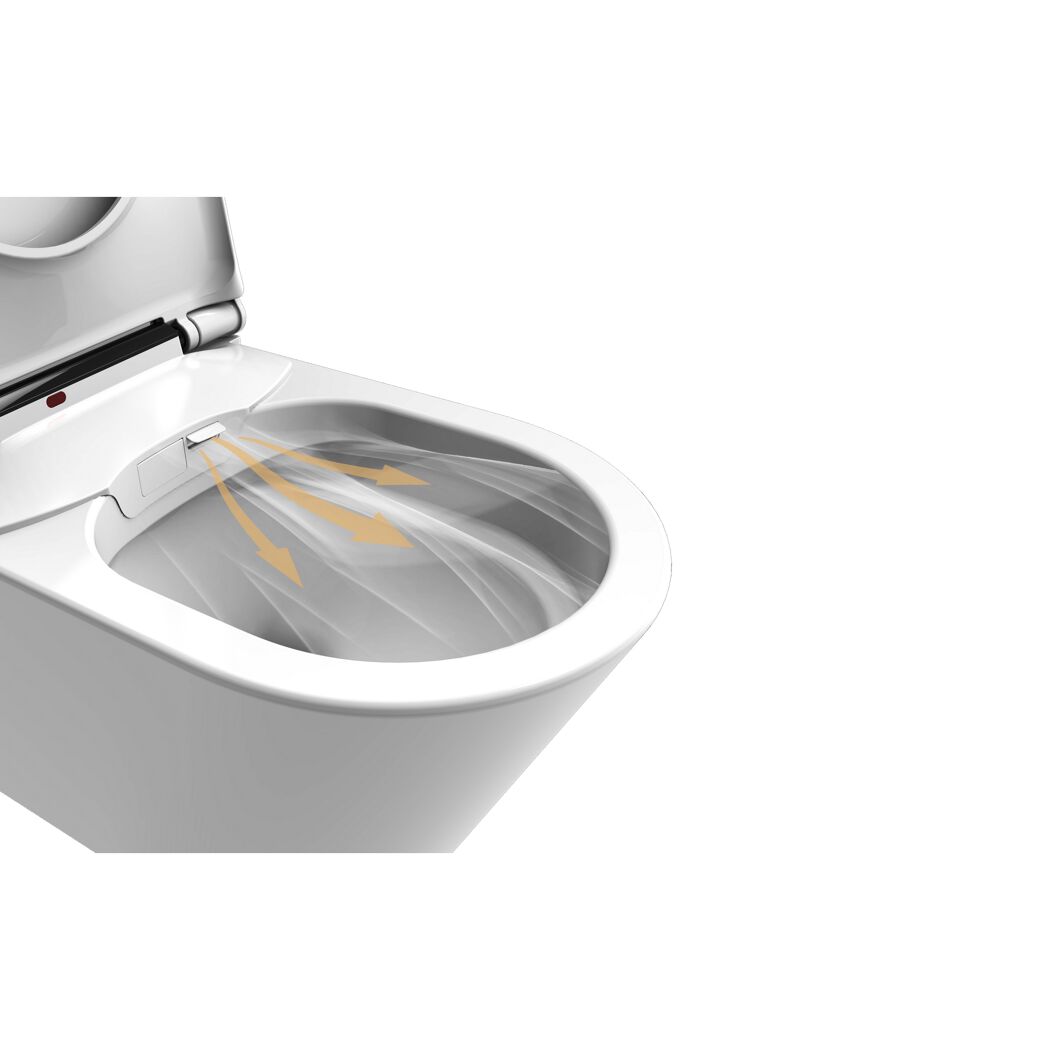 Dusch-WC  spülrandlos 'Tokio' inklusive WC-Sitz weiß