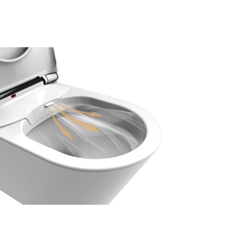 Dusch-WC  spülrandlos 'Tokio' inklusive WC-Sitz weiß
