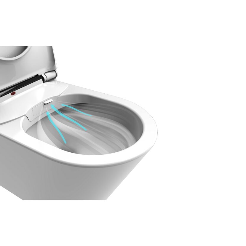 Dusch-WC  spülrandlos 'Tokio' inklusive WC-Sitz weiß
