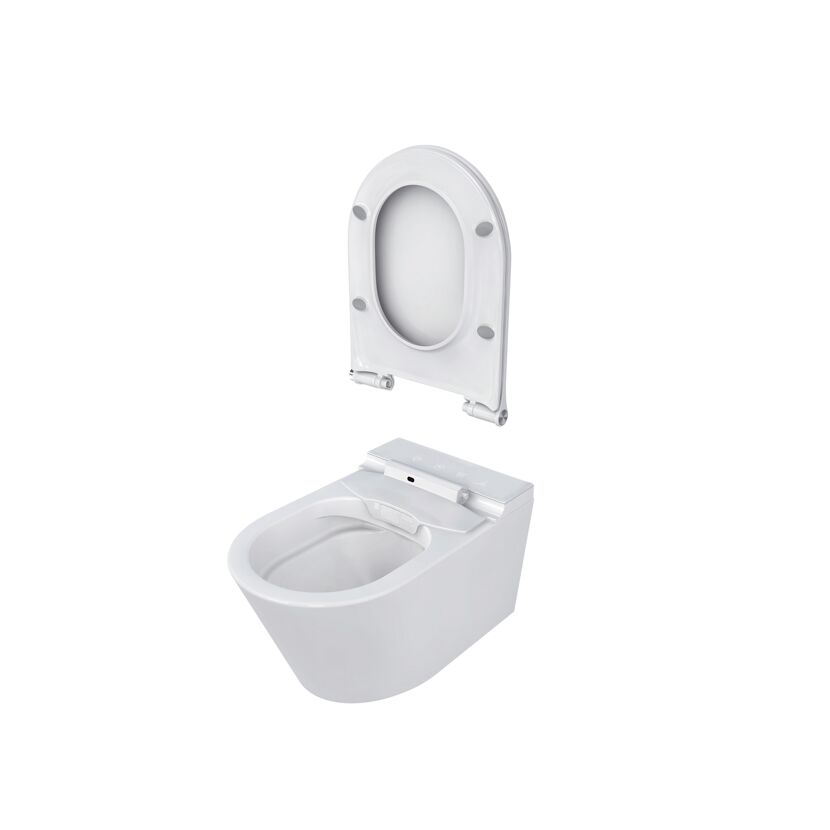 Dusch-WC  spülrandlos 'Tokio' inklusive WC-Sitz weiß