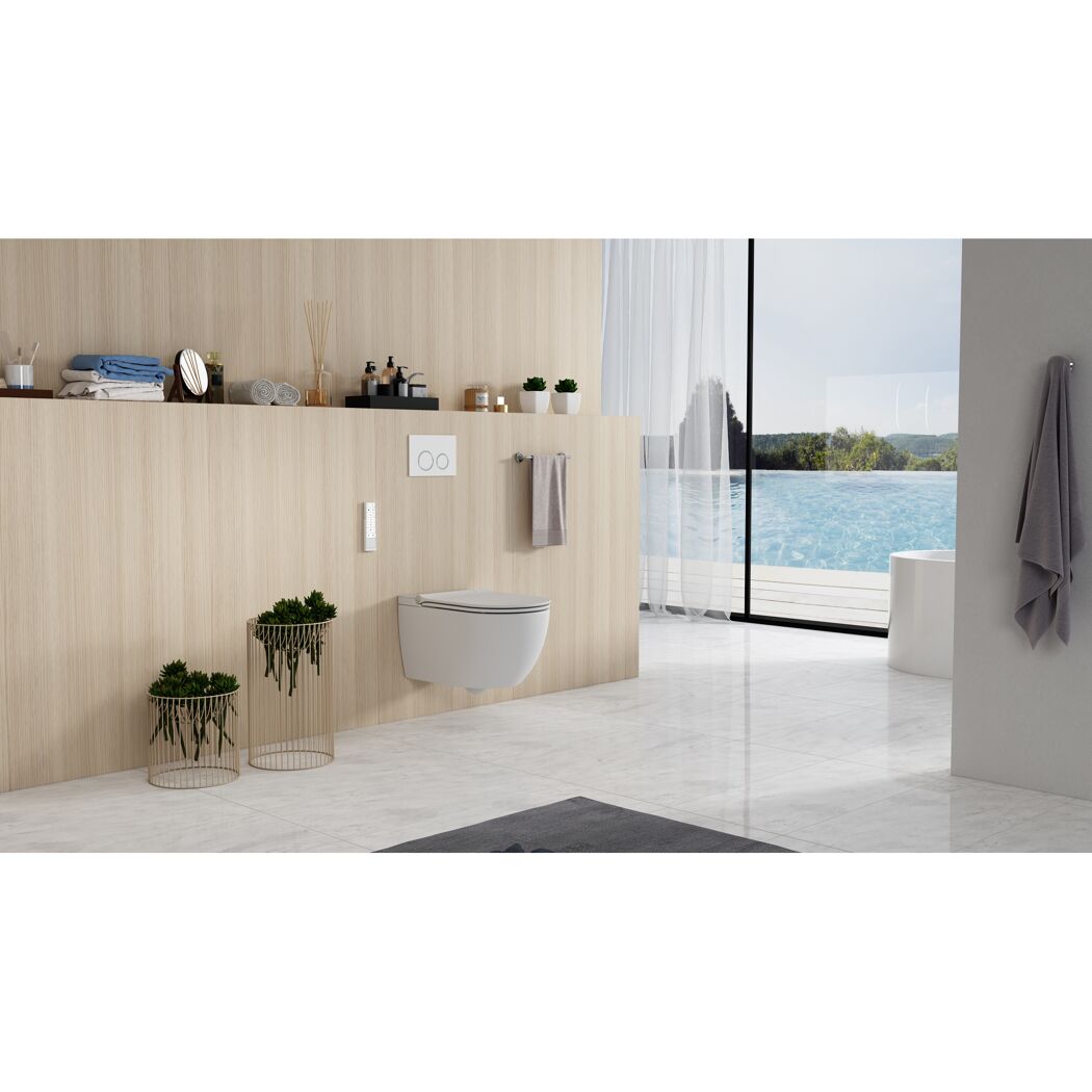 Dusch-WC  spülrandlos 'Tokio' inklusive WC-Sitz weiß