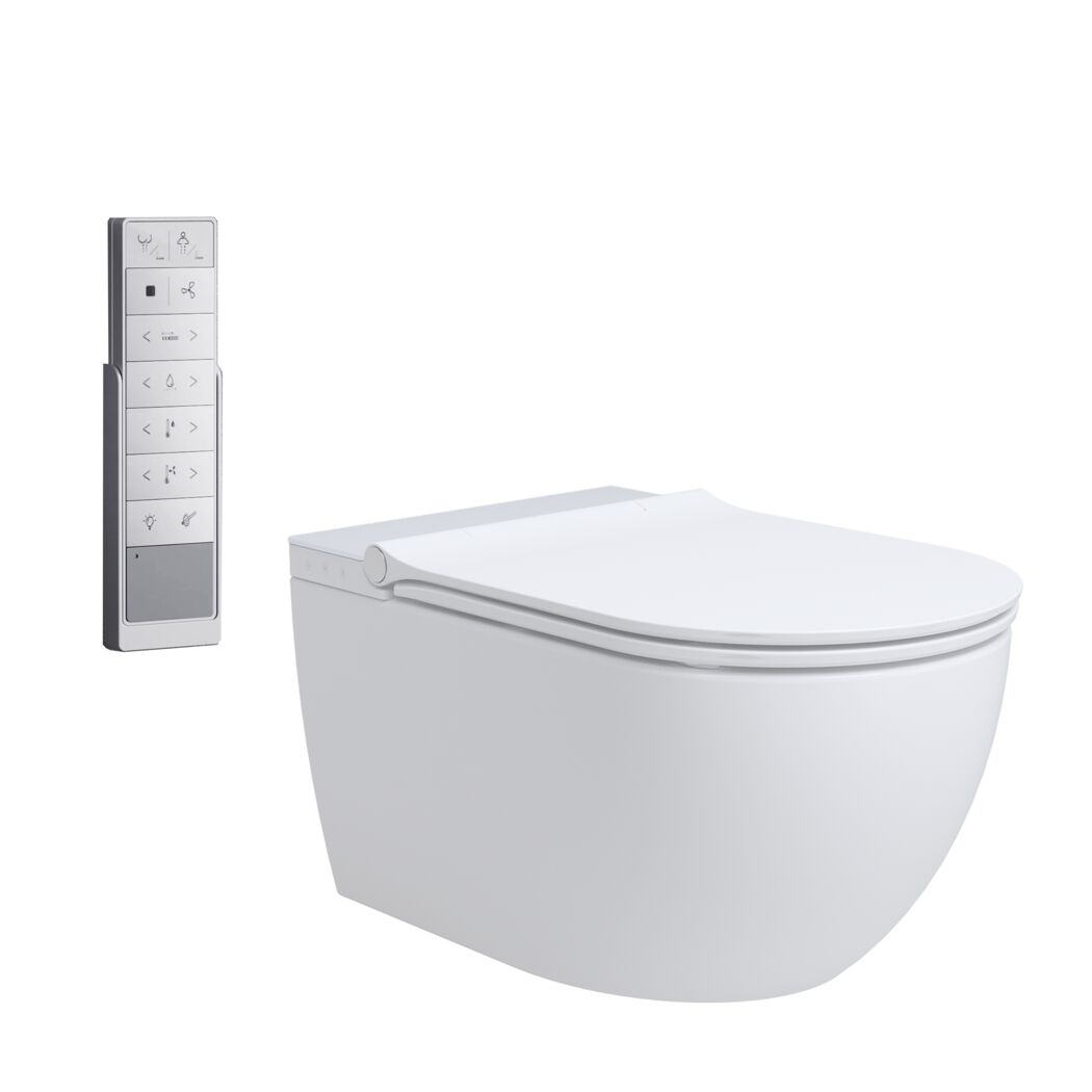 Dusch-WC  spülrandlos 'Tokio' inklusive WC-Sitz weiß