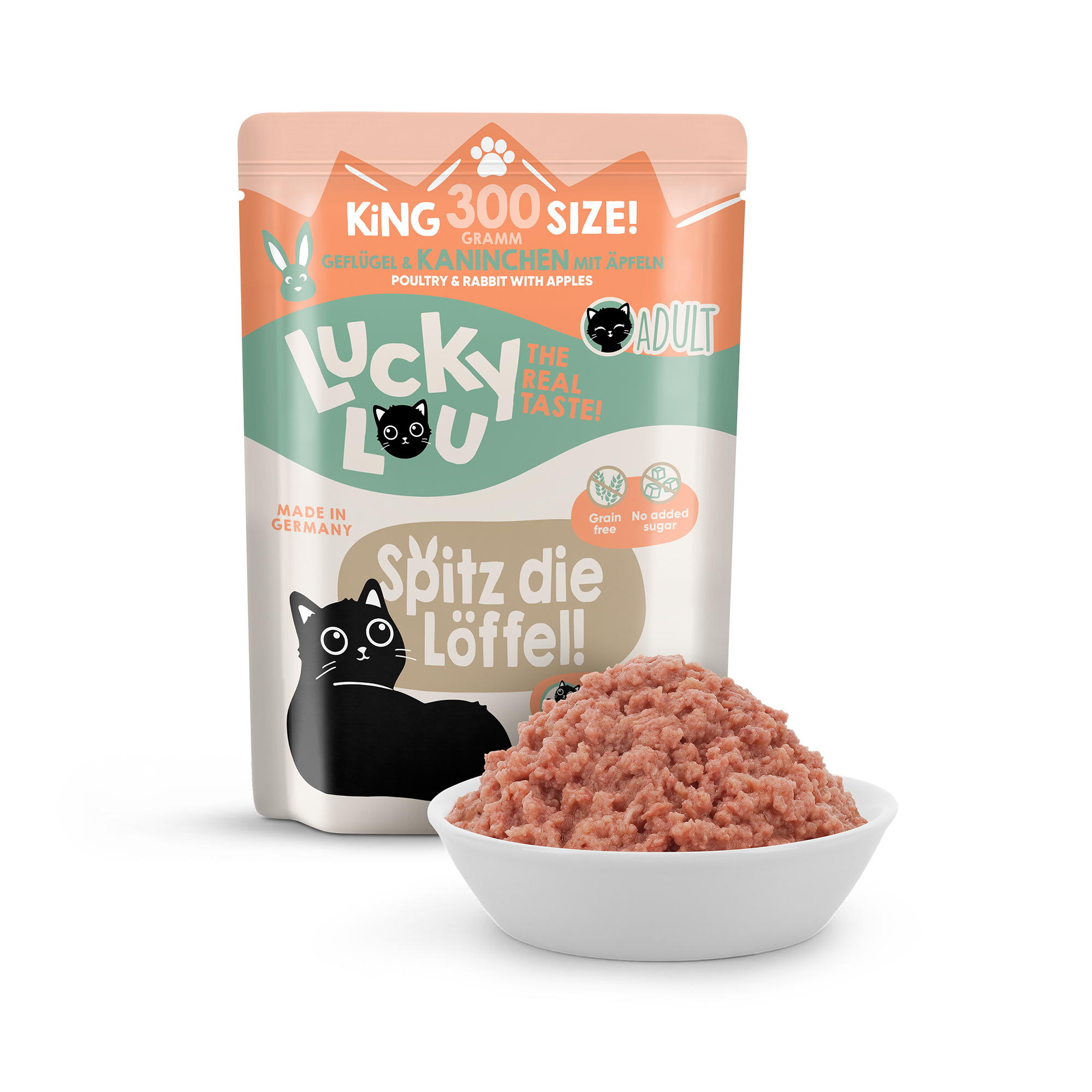 Katzenfutter Adult Geflügel, Kaninchen 300 g