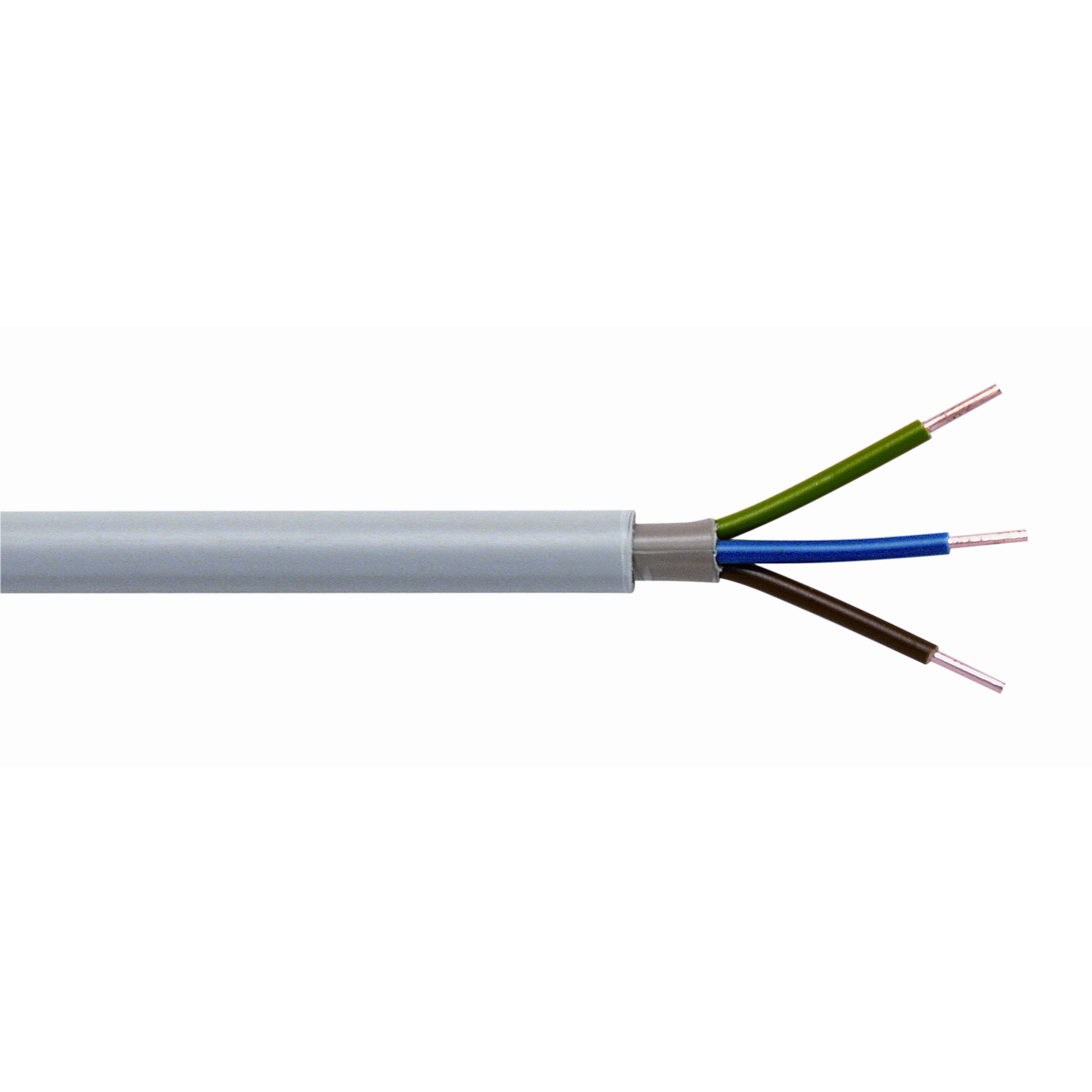 Feuchtraumkabel NYM-J 3 x 1,5 mm² grau, 100 m