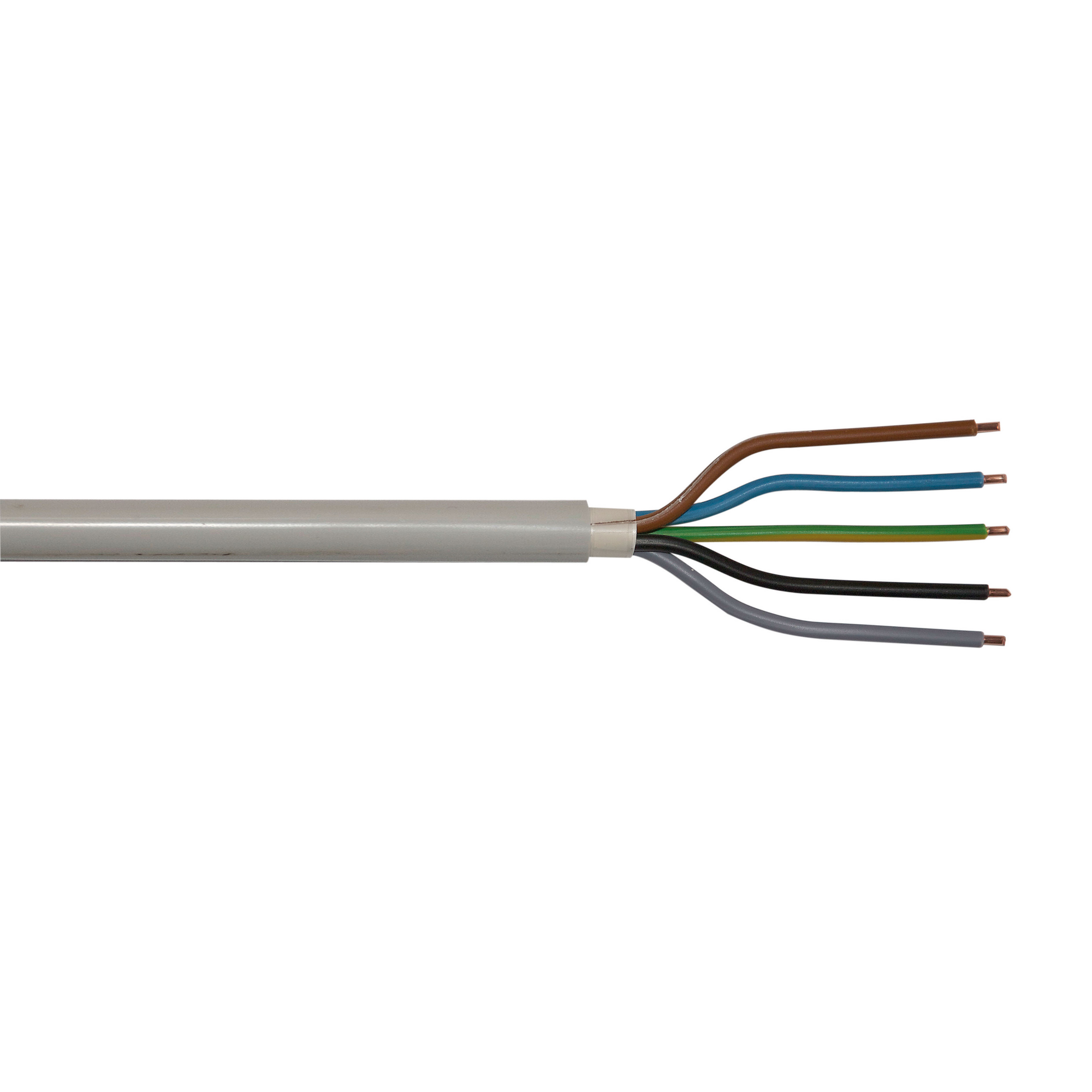 Feuchtraumkabel NYM-J 5 x 4 mm² grau, 25 m
