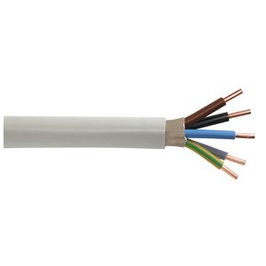 Feuchtraumkabel NYM-J 5 x 6 mm² grau, 25 m