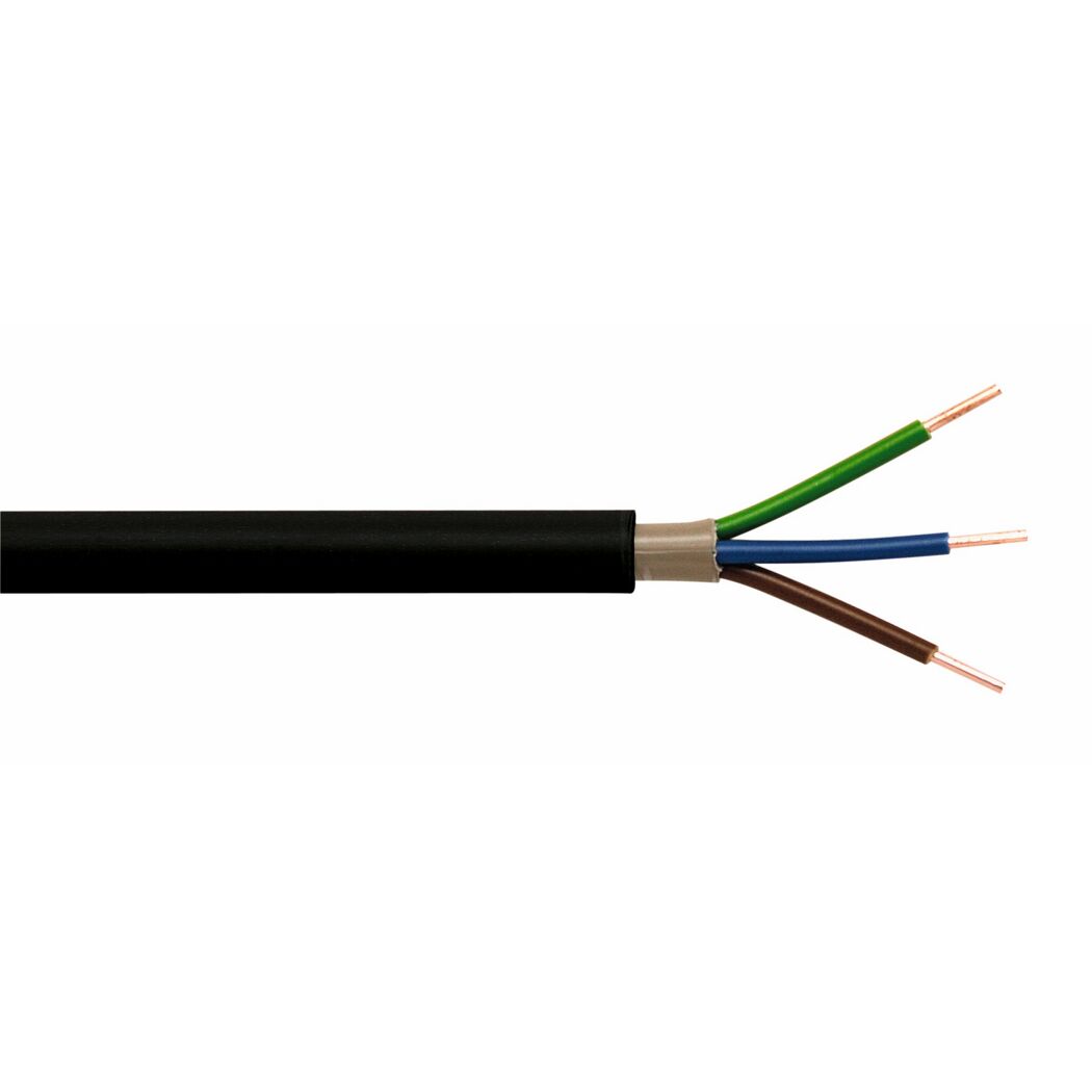 Erdkabel NYY-J 3 x 2,5 mm² schwarz, 25 m