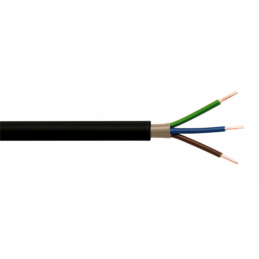 Erdkabel NYY-J 3 x 2,5 mm² schwarz, 25 m