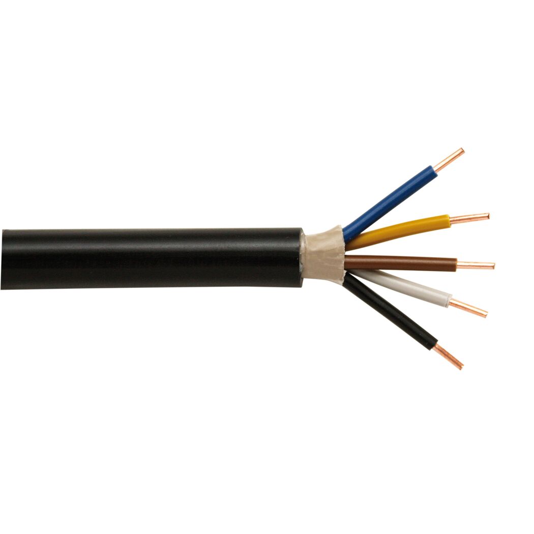 Erdkabel NYY-J 5 x 2,5 mm² schwarz, 25 m