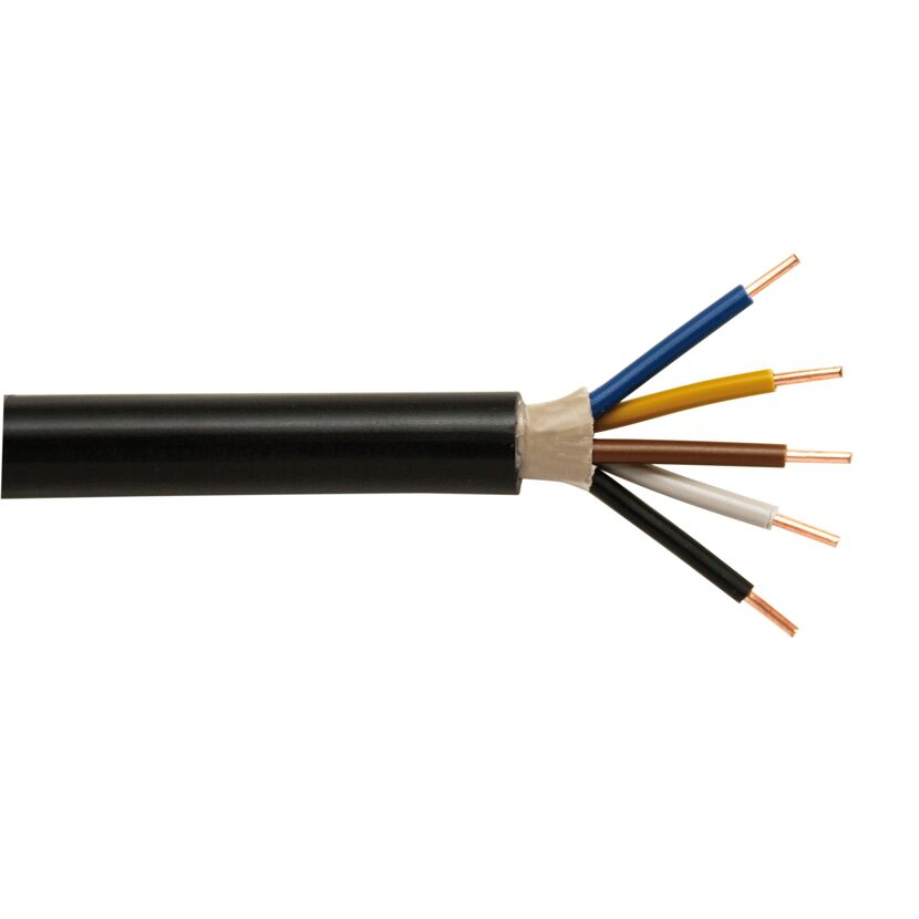 Erdkabel NYY-J 5 x 2,5 mm² schwarz, 25 m