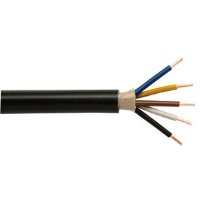 Erdkabel NYY-J 5 x 2,5 mm² schwarz, 25 m