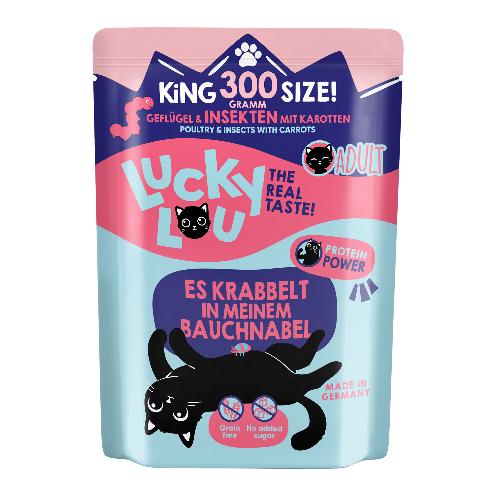 Katzenfutter Adult Geflügel, Insekten 300 g