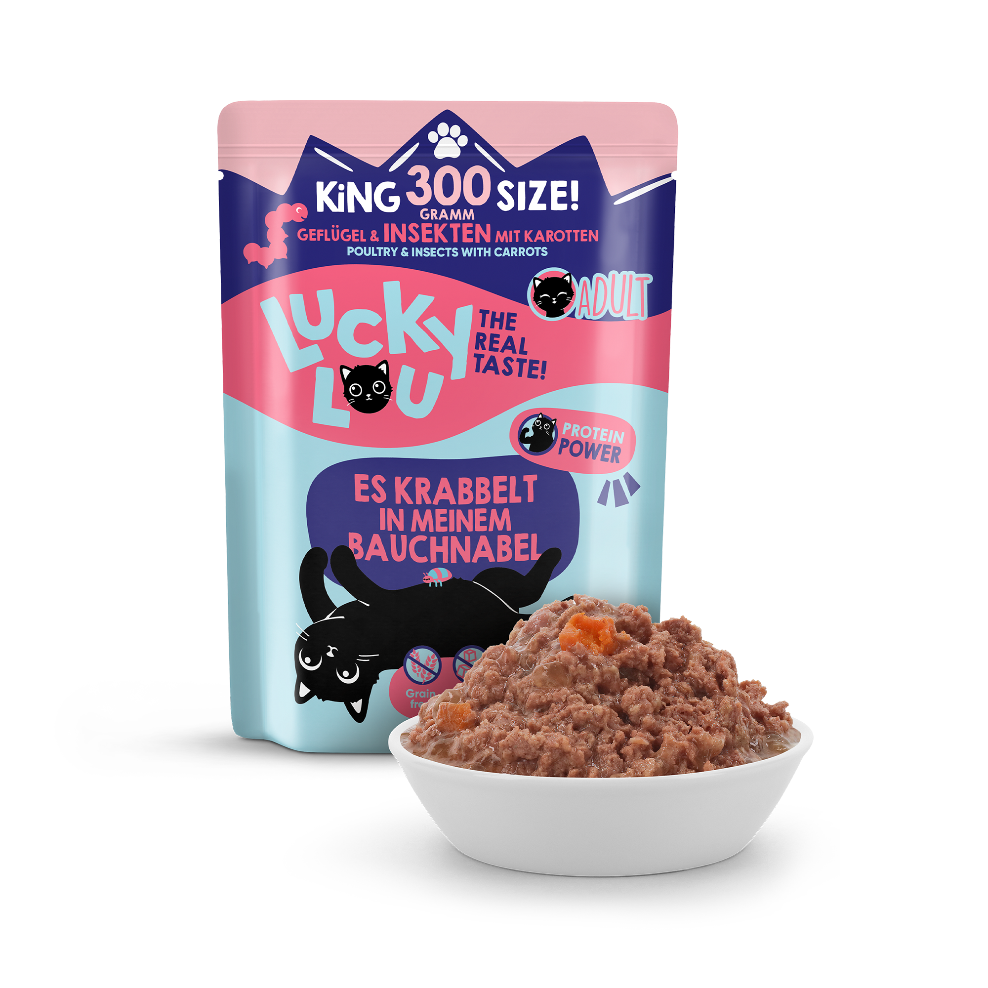 Katzenfutter Adult Geflügel, Insekten 300 g