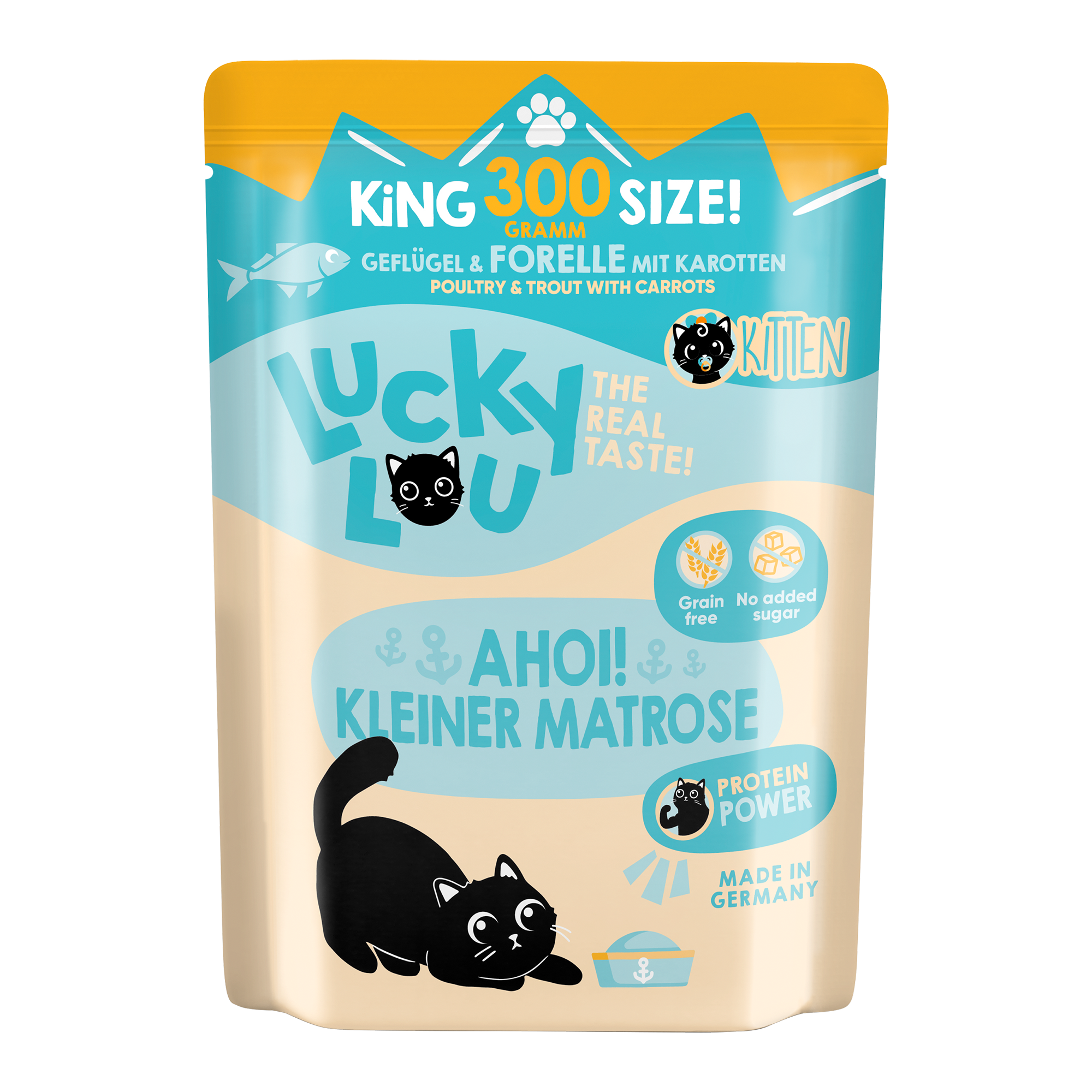 Katzenfutter Kitten Geflügel, Forelle 300 g